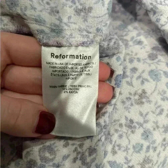 Reformation Crimini Purple Floral Front Slit Midi Slip Dress Size 12 - Picture 7 of 12